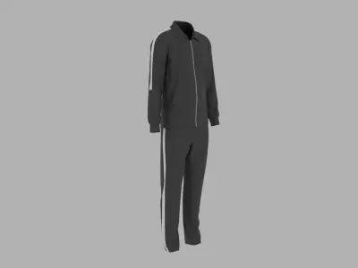 Sport Suit Low-poly 3D model 9