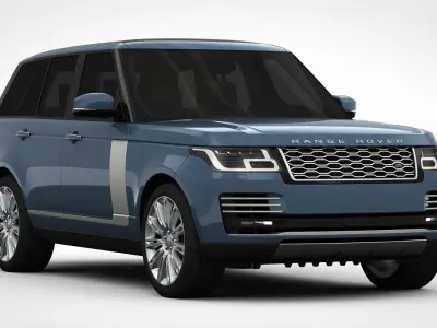 Range Rover Autobiography 2018 detailed interior 3D model