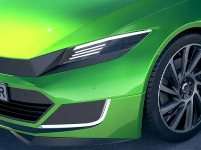 Generic Electric Sedan 2 2017 3D model