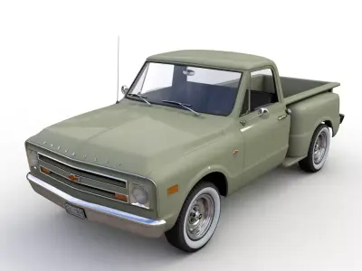 CHEVY C10 PICKUP STEPSIDE TRUCK 1968 3D model