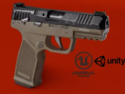 Handgun SIG P322 Low-poly 3D model