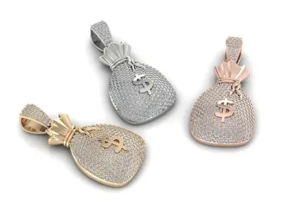  Pendant 11 Money Bag 3D print model