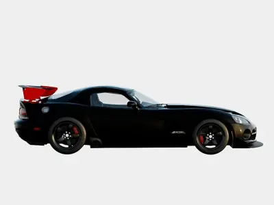 Dodge Viper SRT10 ACR 2008 Low-poly 3D model