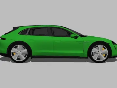 Porsche Taycan Turbo S Cross Turismo 2022 3D model