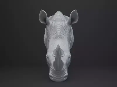 Rhinoceros Bust - Animal Figurine 3D print model