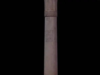Ancient Egyptian Palm Column 3D model