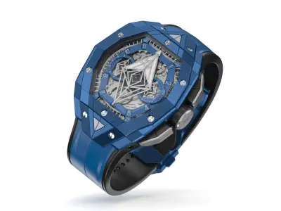 Hublot Spirit of Big Bang Sang Bleu Blue Luxury Watch 3D model