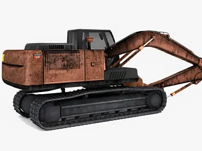 Excavator - Low Poly Low-poly 3D model