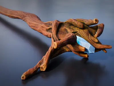 Enchanted Crystal Free low-poly 3D model