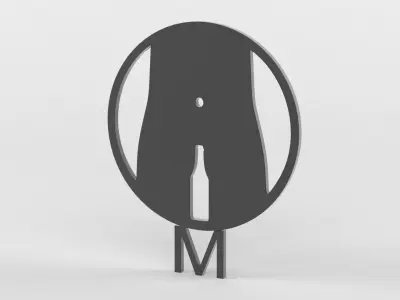 Bathroom Sign 3D model