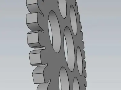 Mechanical Gear Wheel For Engineering Work 3D model