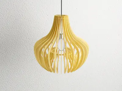 Parametric Design Chandelier Sandra Lamp CNC files dxf download 3D model