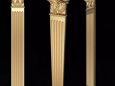 Column Capital 0703 Low-poly 3D model