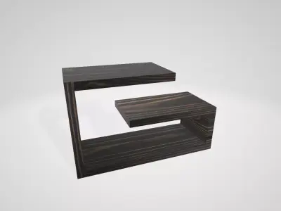 CoffeeTable1 end table with shelf Free 3D model