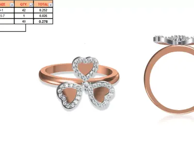 Ladies-Elegant Stone Rings For Womens 100 3D print model