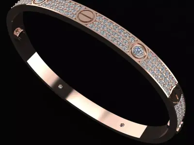  LOVE Bracelet with the Stones 3d printing model 3D print model