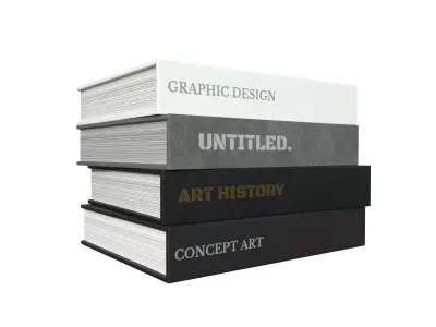 Set of 4 Books 3D model