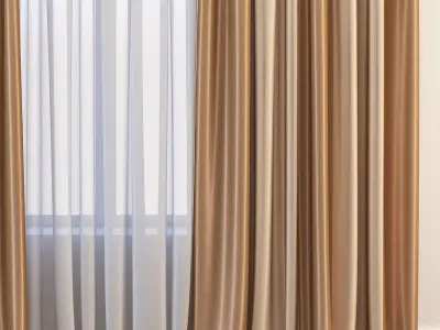 Set 67 Curtains 3D model