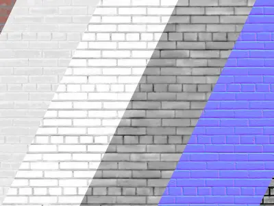 Ultra realistic Brick wall Scan 3D model