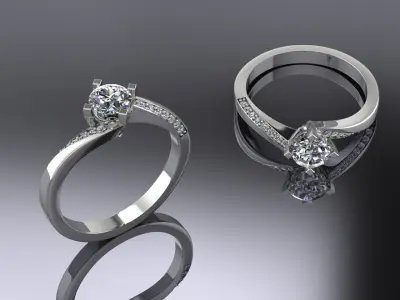 Jewelry Ring Gold 3D print model