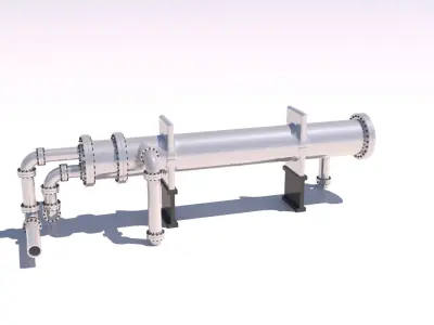 Refinery Heat Exchanger 02 3D model