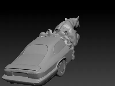 JAGUAR WILD CAT JAGUAR CAR  3D print model