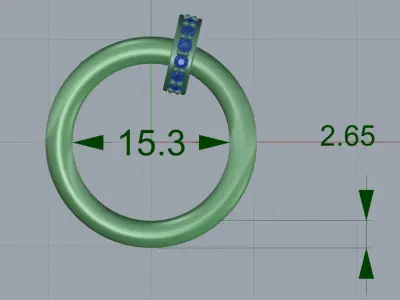 Ring Juste Un Clou 3D print model