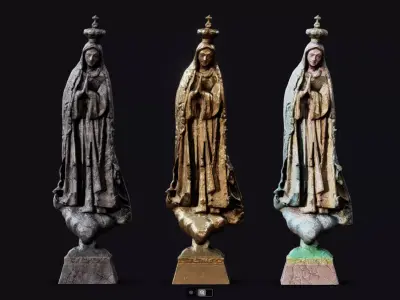Our Lady Of Fatima Statues Low-poly 3D model