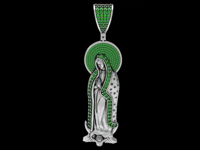 De Virgen De Guadalupe Pendant 3D print model