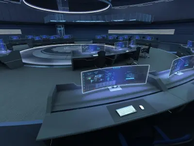 monitoring Center Command Center 3D model