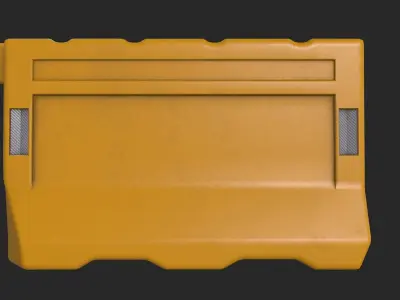 Construction Barricade Low-poly 3D model