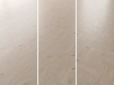 Parquet Oak Arctic NEW Brushed set 3 3D model