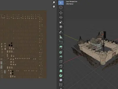 Castle Low-poly 3D model 5