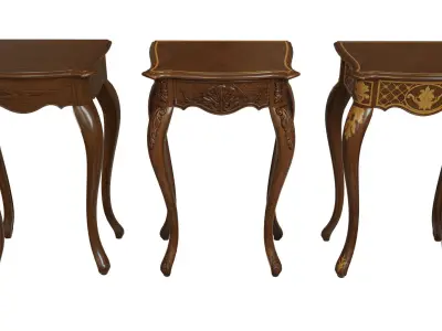 Classic side table 500 Low-poly 3D model