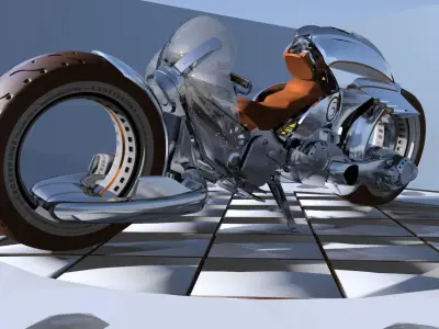 SCIFI SUPER BIKE  Low-poly 3D model