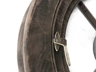 Window Wooden rounded carton 3D model