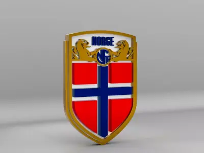 Norway National Soccer Team Logo 3D model