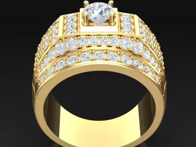 Luxury Men Rings Designs 5MR069 3D print model