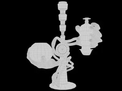 Mystic Bronze Candle Holder Low-poly 3D model