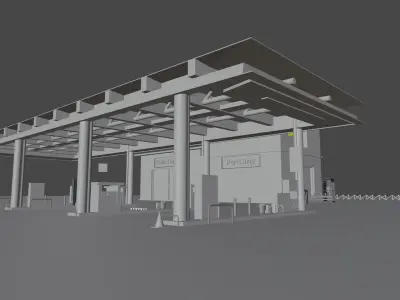 Gas station  3D model