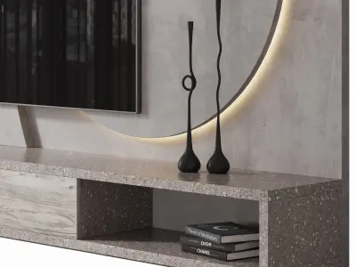 67 TV Wall Composition 3D model