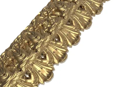 carved frame 3D model 3