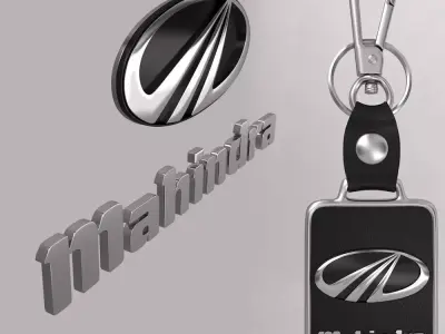 Mahindra car logo keychain 3d model  3D model