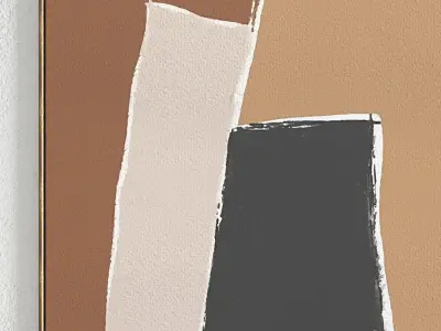 Plaster Two Photo Frame 214 Low-poly 3D model