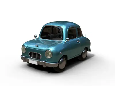 Cartoon Car Rig 3D model