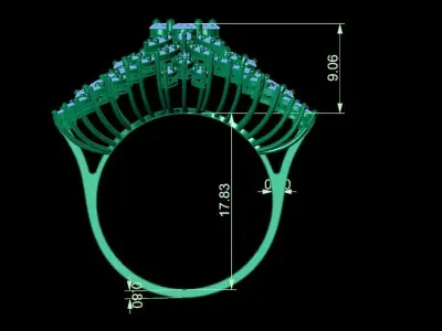 WEDDING RING LUXURY 3D print model