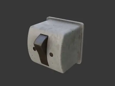 Old Soviet Switch Low-poly 3D model