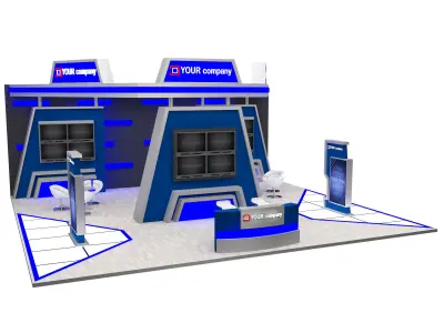 Booth Exhibition Stand a597b 3D model