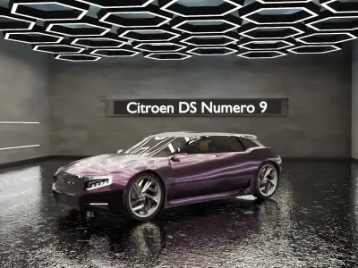 Car exhibition interior studio - 4 rooms 3D model