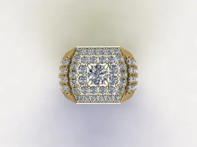 Man Ring Diamond popular in Asia R20 3D model